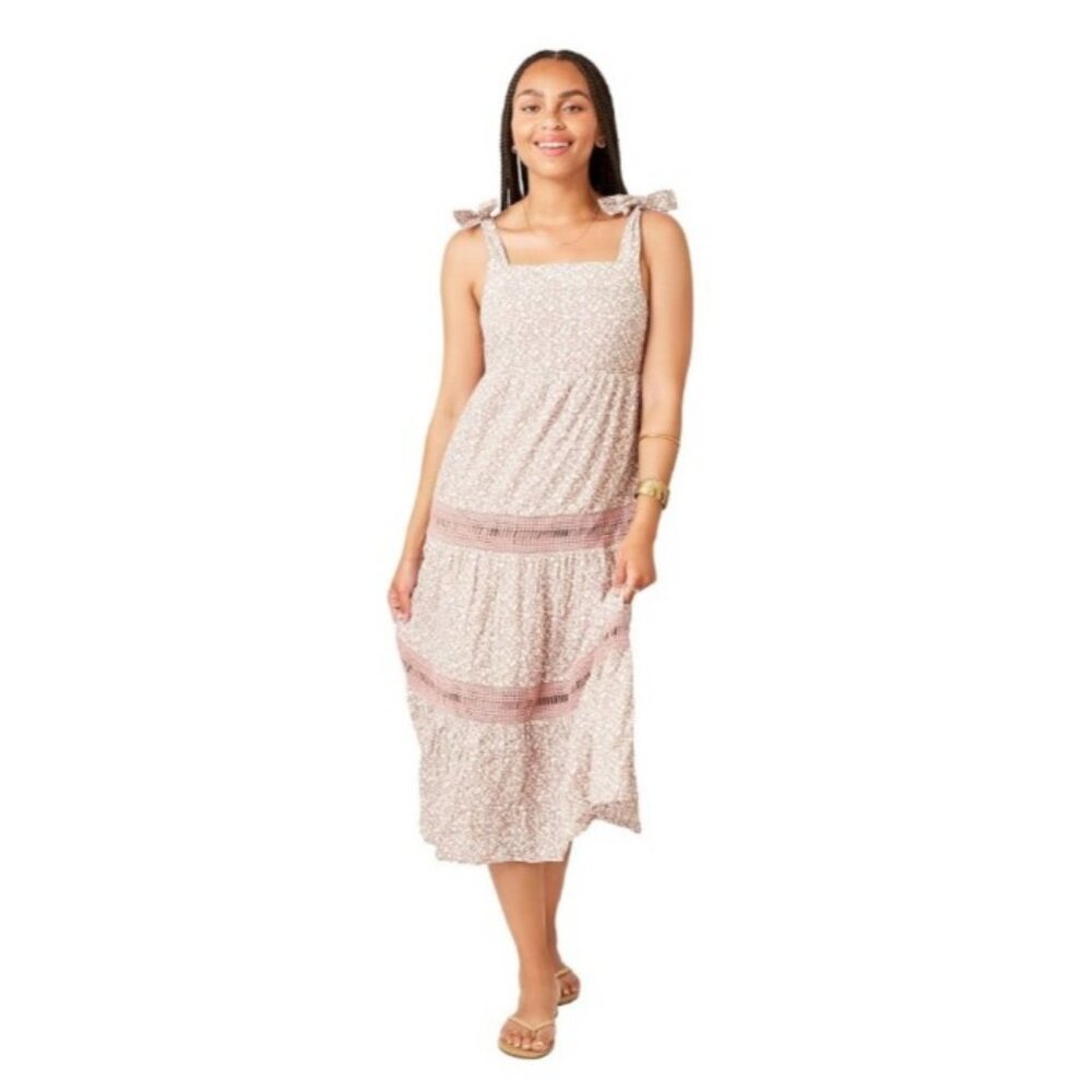 Carve Designs Kiera Dress in Fawn Kodiak - Cotton Beige Floral
